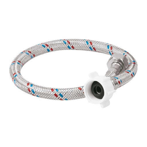 [49593] Manguera p/WC, aluminio, 1/2'x7/8', 50cm, plást/metal, BASIC FWC-P50P