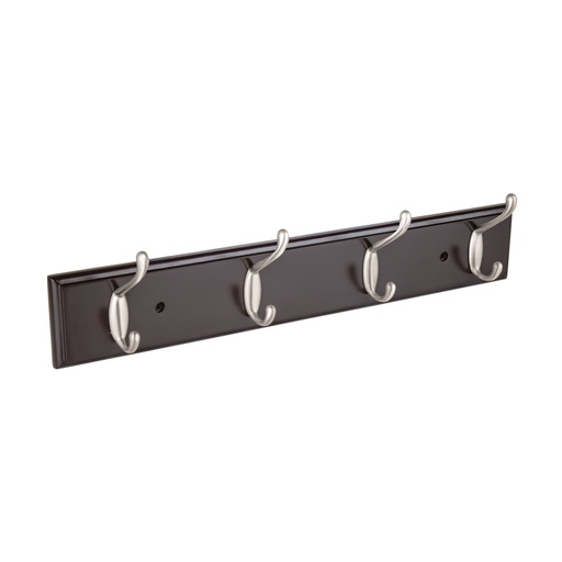 [49624] Perchero para pared con 4 ganchos, 10 cm, satinados, HERMEX PEPU-44