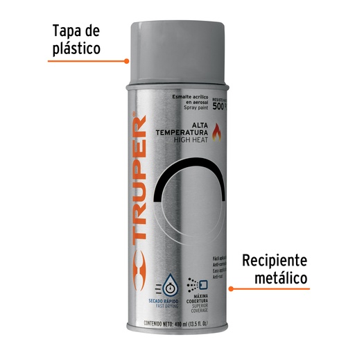 [102853] Pintura en aerosol alta temp,aluminio,bote tradicional,400ml PA-ALTE-A-2