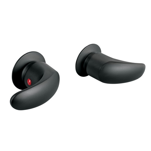 [49629] Juego de manerales de palanca para regadera, negro mate AQUA AQMR-62M