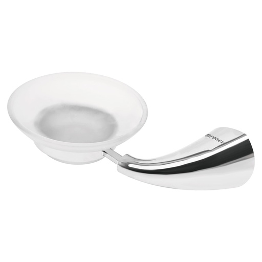 [49636] Jabonera metálica con plato de vidrio, FOSET AERO AEA-74