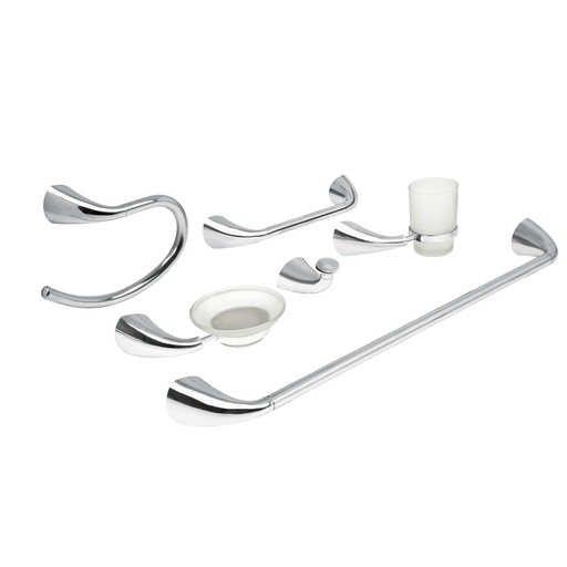 [49640] Juego de 6 accesorios para baño metálicos, FOSET AERO AEA-7000