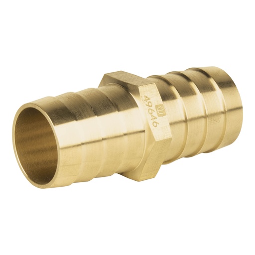 [49646] Cople inserción de latón 1' para poliducto negro, FOSET ADPO-1C