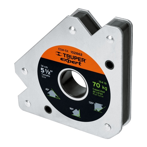 [102862] Escuadra magnética para soldar de 5-1/2' carga 70 kg, EXPERT ESM-5X