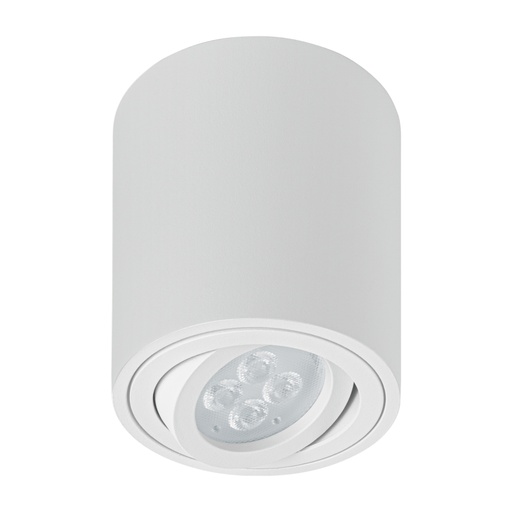 [49718] Luminario de sobreponer con spot dirigible, redondo, blanco SOB-402S