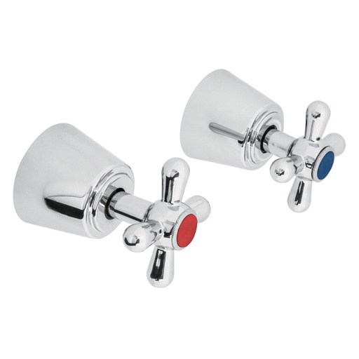 [49785] Juego de manerales de cruceta para regadera, cromo, AQUA AQMR-61