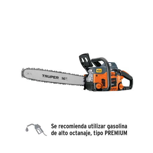[102899] Motosierra 50 cc a gasolina con barra de 16', TRUPER MOT-5016