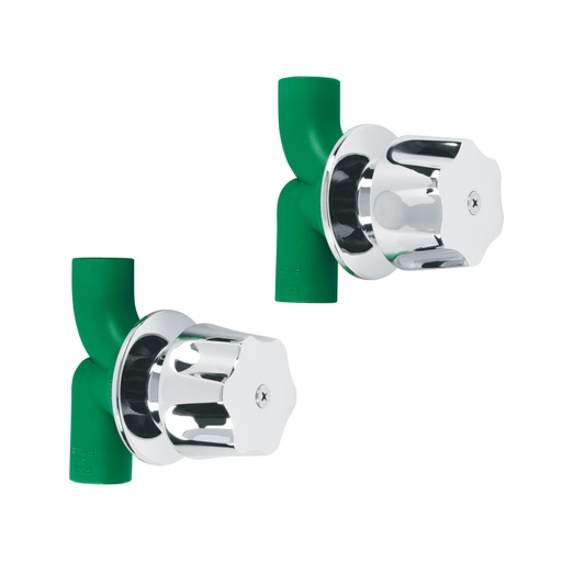 [49828] Juego de 2 llaves de empotrar PPR 1/2' con manerales, FOSET CV-052