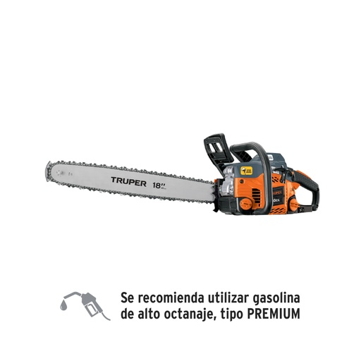 [102920] Motosierra 50 cc a gasolina con barra de 18', TRUPER MOT-5018
