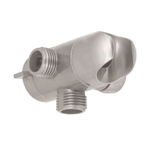 [49961] Desviador de 3 vías para brazo con soporte, satín, RIVIERA AR-04N