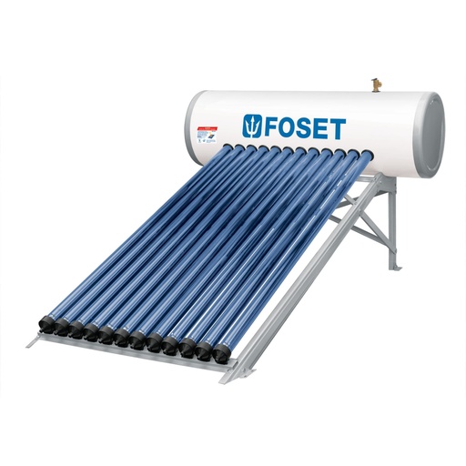 [49965] Calentador solar HeatPipe, 12 tubos, 150L, 4 personas, FOSET CALE-12HS