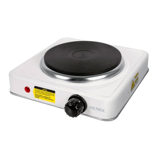 [49989] Parrilla eléctrica 1 quemador de disco, blanca, VOLTECK PAEL-1CD