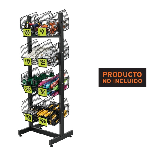 [50030] Rack botadero, metálico, 4 niveles, Truper R-BOT