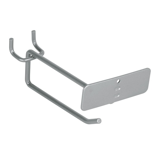 [50150] Gancho recto 4' con portaetiqueta para perfocel y ranurado GA-4X