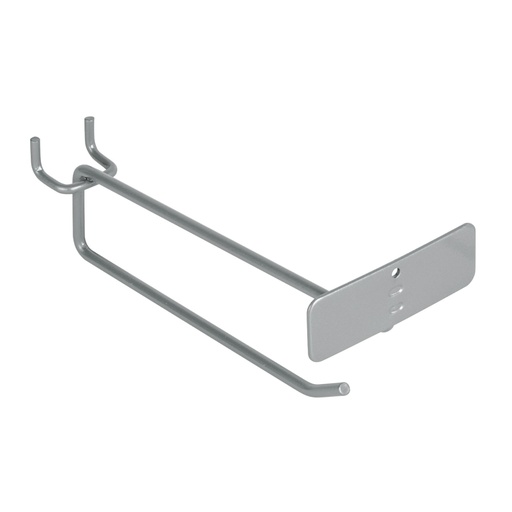 [50153] Gancho recto 6' con portaetiqueta para perfocel y ranurado GA-6X