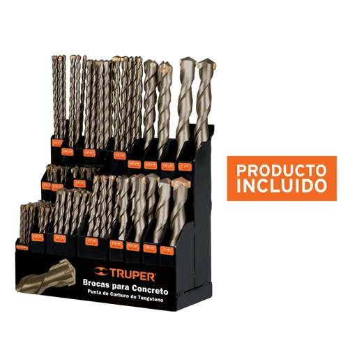 [50352] Exhibidor despachador con brocas para concreto, TRUPER DESP-BROC