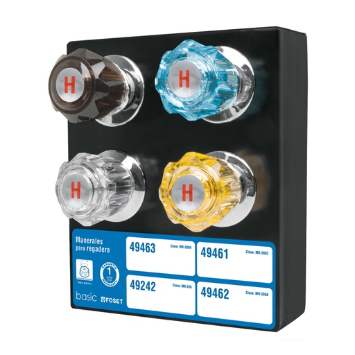 [55481] Exhibidor con manerales para regadera, FOSET EX-MR