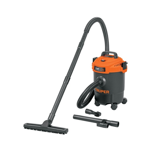 [102962] Aspiradora de sólidos y líquidos, 3 gal, plástica, negra ASP-03N