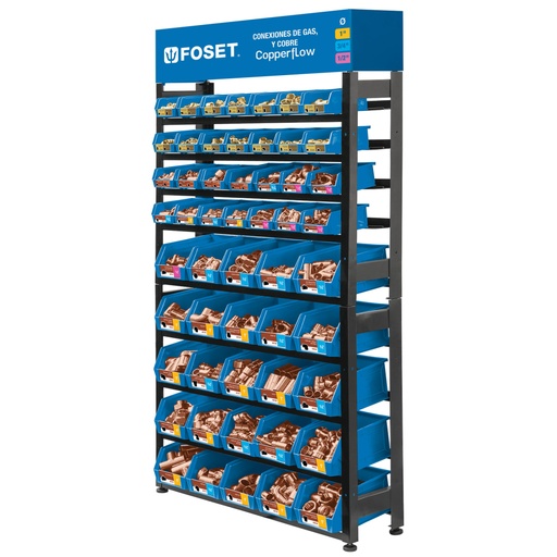 [55860] Rack con conexiones de cobre y gas, FOSET R-CC-FOS