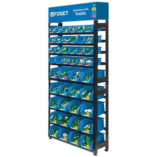 [55861] Rack con conexiones de PPR, FOSET R-CV-FOS