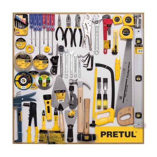 [55914] Exhibidor PRETUL 80x80 cm, 1 tablero EX80-PRE-1T