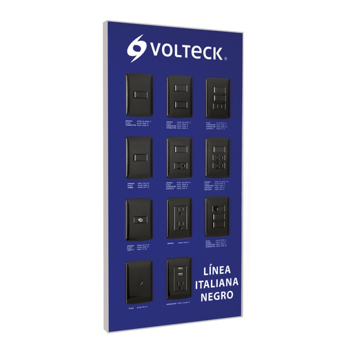 [57062] Exhibidor línea italiana negro, VOLTECK EX-LIN-VK
