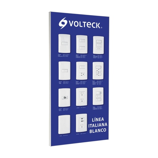 [57063] Exhibidor línea italiana blanco, VOLTECK EX-LIB-VK