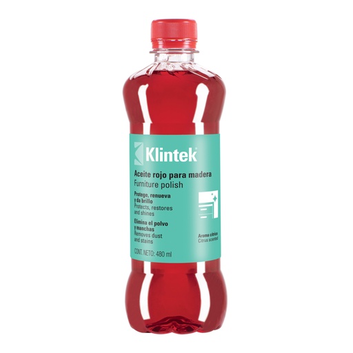 [57071] Aceite rojo para muebles, 480 ml, KLINTEK AMU-48
