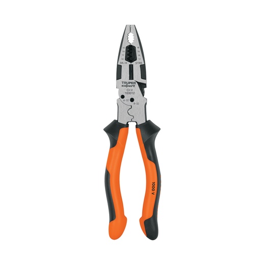 [103012] Pinza multiuso 8' electricista, comfort grip, Truper Expert PMU-8EX