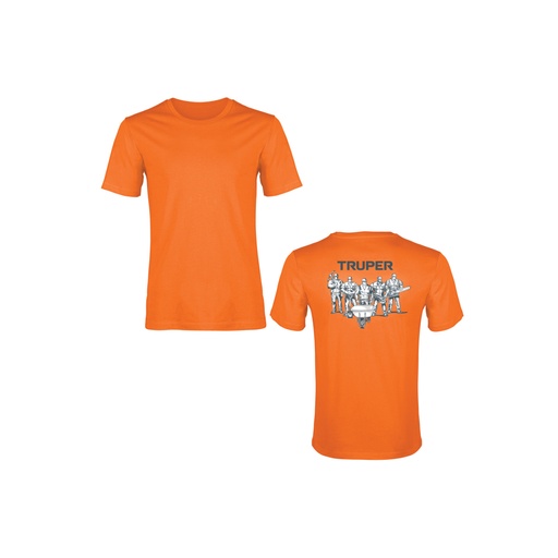 [68126] Playera cuello redondo para hombre, naranja, CH, TRUPER CAM-NAR-36
