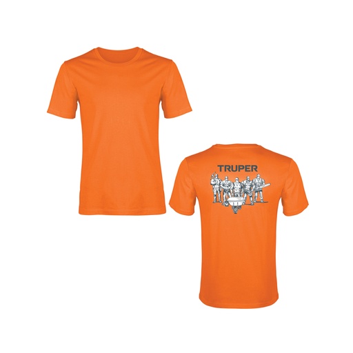 [68127] Playera cuello redondo para hombre, naranja, M, Truper CAM-NAR-38