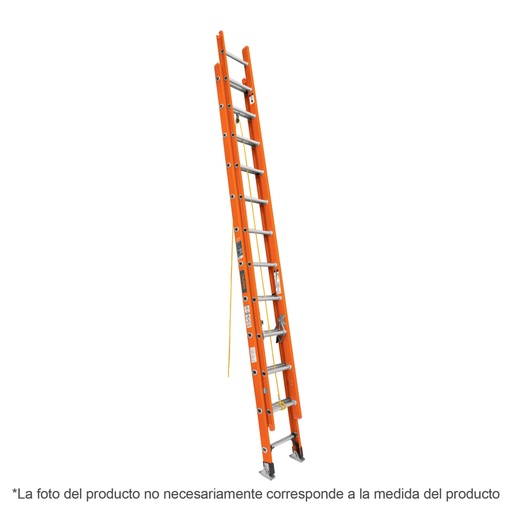 [100229] Escalera de extensión, tipo II, 28 peldaños, fibra de vidrio ESE-228FV