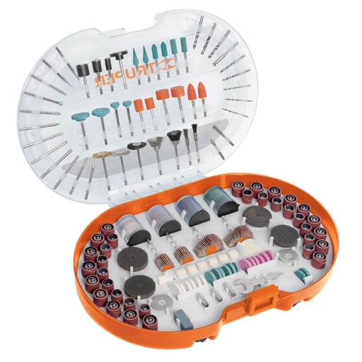 [100729] Kit accesorios para herramienta rotativa, 276 piezas, TRUPER MOTO-KIT-276