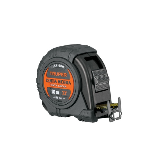 [103057] Flexómetro contra impactos 10 m, Cinta Negra 32 mm, TRUPER FCN-10M