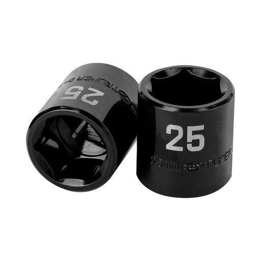 [100898] Dado de impacto de 25 mm, 6 puntas, cuadro 1/2', TRUPER D-7425-M
