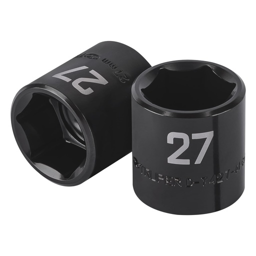 [100920] Dado de impacto de 27 mm, 6 puntas, cuadro 1/2', TRUPER D-7427-M