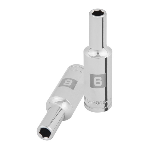 [100991] Dado largo de 6 mm, 6 puntas, cuadro 3/8', TRUPER D-3806-HM-L