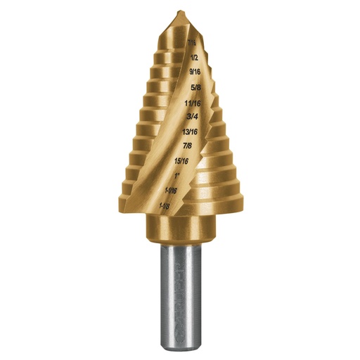 [101555] Broca escalonada titanio 12 escalones 7/16' a 1-1/8', EXPERT BES-12AX