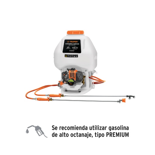 [101568] Fumigador de 25 L con motor a gasolina de 2 tiempos, TRUPER FUG-252