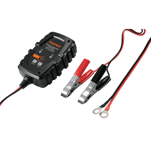 [101610] Cargador / mantenedor de 1 A para baterías de 6/12V, TRUPER CARBA-1