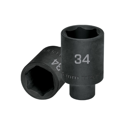 [103193] Dado largo impacto de 34 mm, 6 puntas, cuadro 1/2', TRUPER D-7334-ML