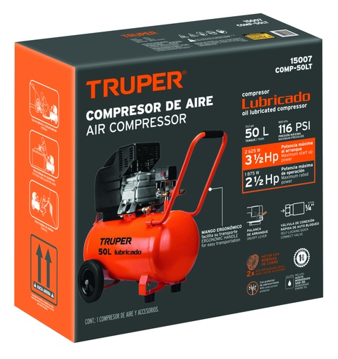 [101937] Caja de empaque de repuesto para COMP-50LT, TRUPER CJ-COMP-50LT