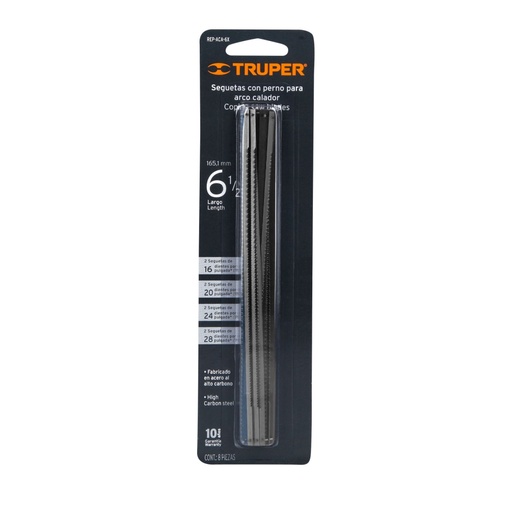 [10229] Blíster con 8 seguetas de repuesto para ACA-6X, TRUPER REP-ACA-6X