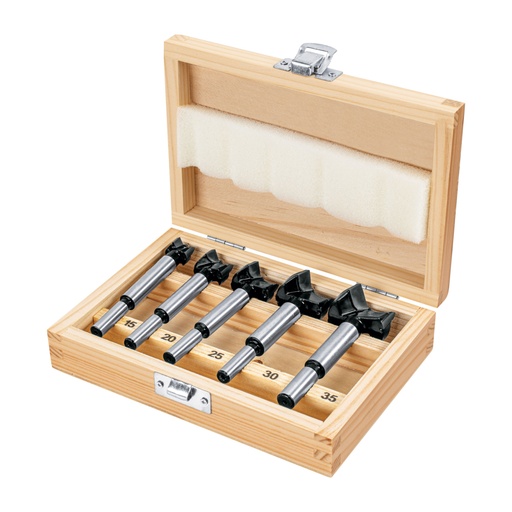 [102373] Juego de 5 brocas forstner para madera, TRUPER JBFM-5