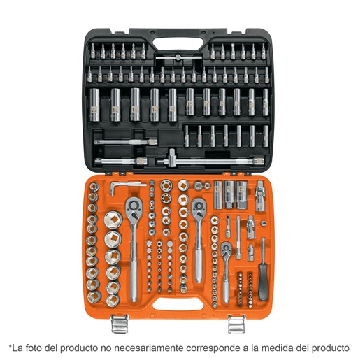 [102411] Juego de 172 herramientas 1/4', 3/8' y 1/2' mm p/mecánico JD-172M