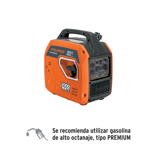 [103278] Generador silencioso inverter 2.2kW, 80 cc, encendido manual GEN-200