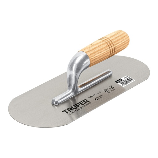 [102639] Llana canto redondo 12' x 5' con mango de madera, Truper LLA-12