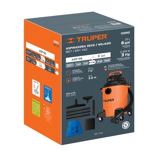 [103126] Caja de empaque de repuesto para ASP-06, Truper CJ-ASP-06