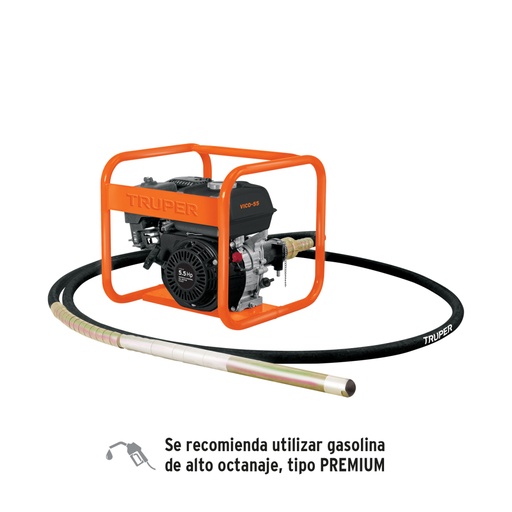 [103237] Vibrador para concreto, a gasolina, 163 cc, 5.5 HP, TRUPER VICO-55