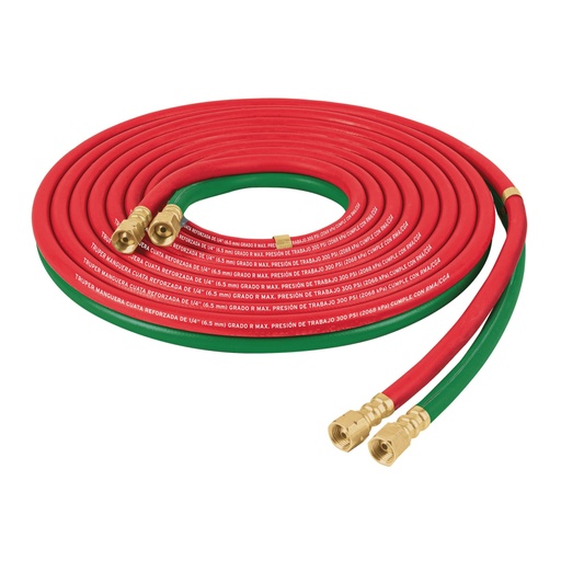 [103297] Manguera cuata reforzada de 6 m para oxiacetileno, TRUPER M-CORSOL-T